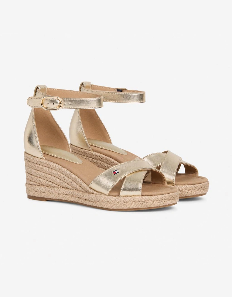 Tommy Hilfiger MID WEDGE Womens Wedge Sandals Gold