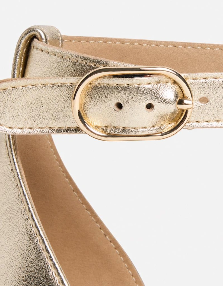 Tommy Hilfiger MID WEDGE Womens Wedge Sandals Gold