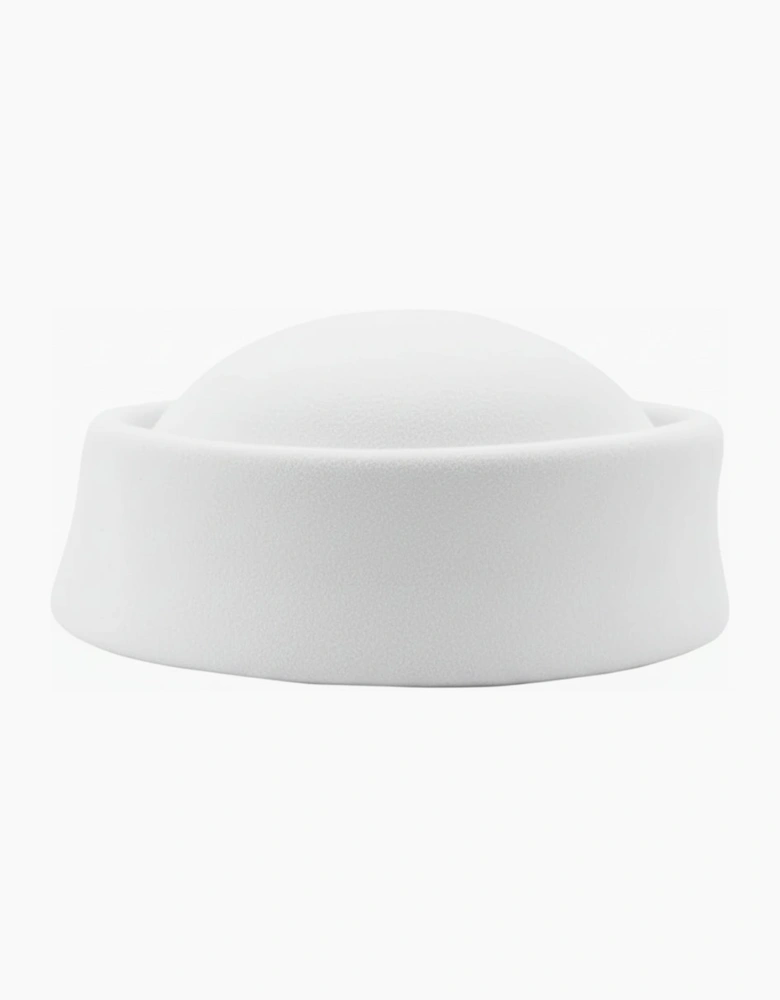 White Wool Pillbox Hat