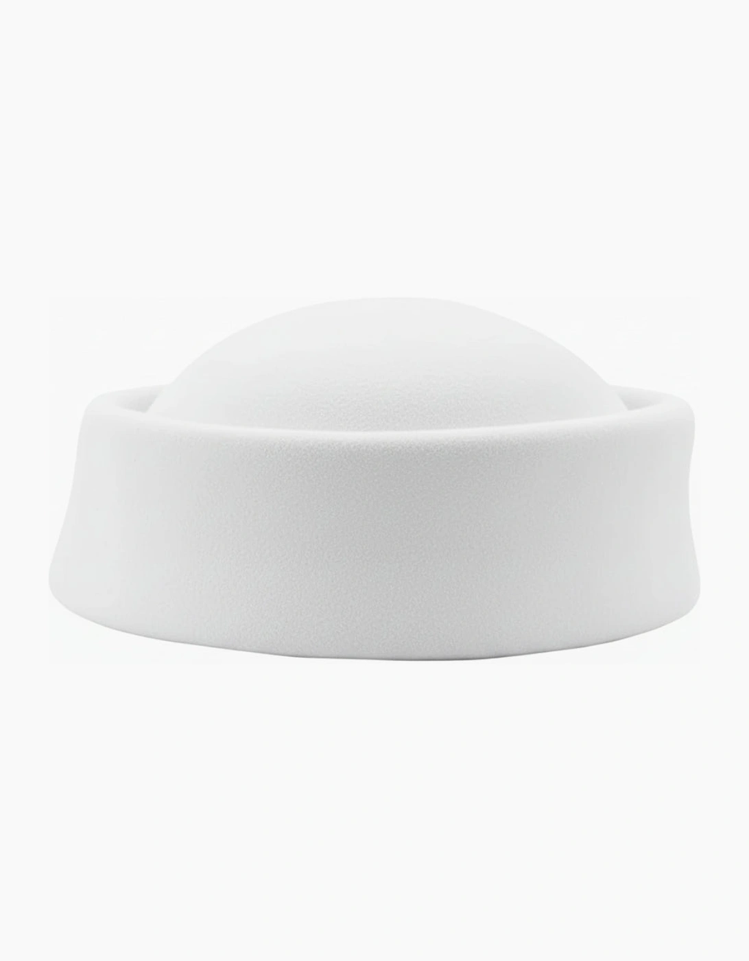 White Wool Pillbox Hat