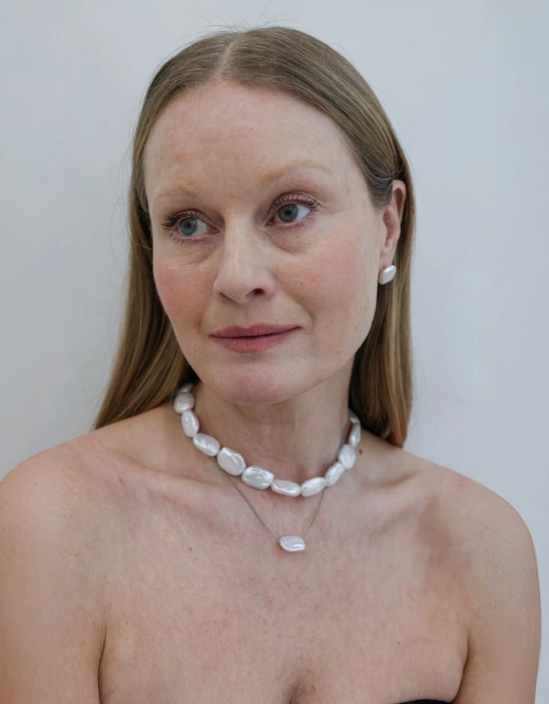 Freshwater Irregular Square Pearl Necklace