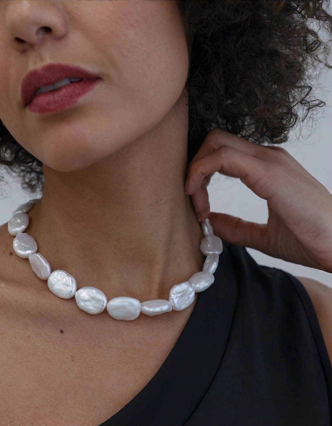 Freshwater Irregular Square Pearl Necklace