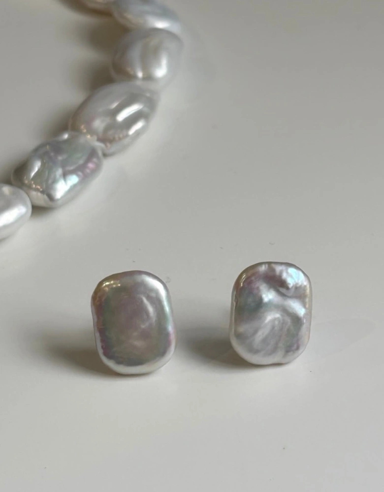 Freshwater Irregular Square Pearl Necklace