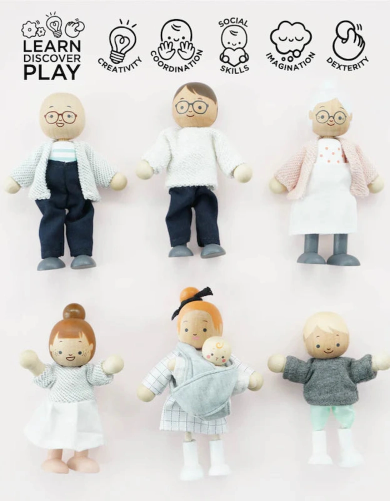 Le Toy Van Wooden Dolls House Family