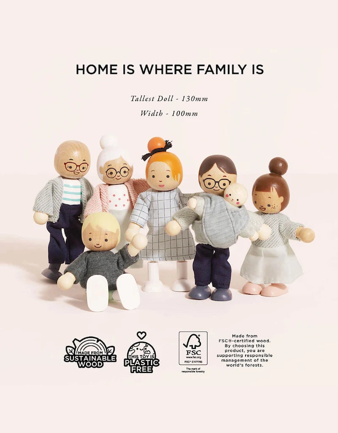 Le Toy Van Wooden Dolls House Family