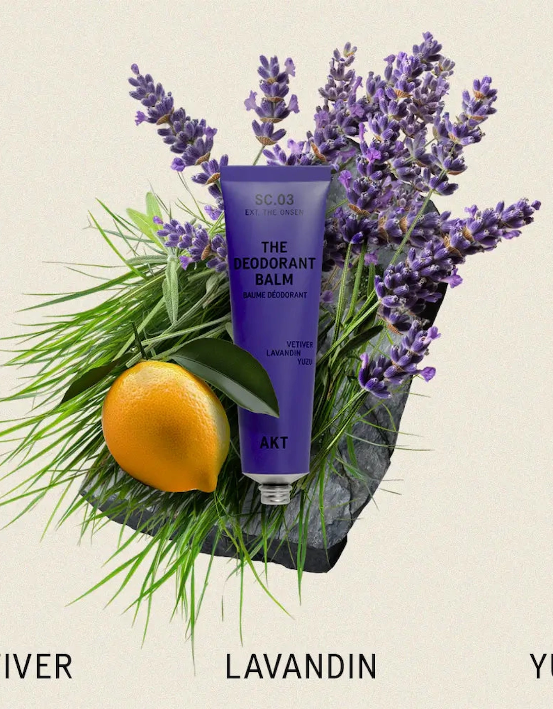 AKT London The Deodorant Balm Vetiver, Lavandin, Citrus