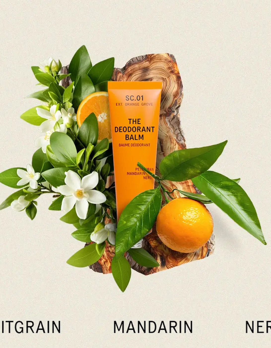AKT London The Deodorant Balm Petitgrain, Mandarin, Neroli