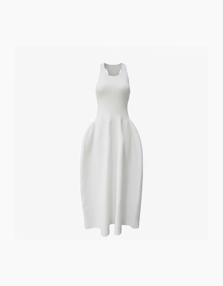 White Knitted Maxi Dress