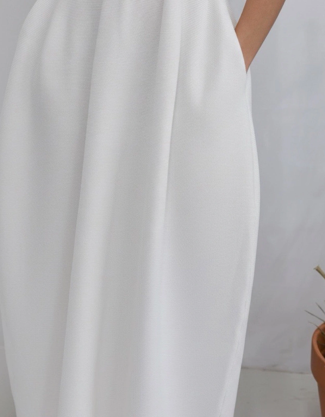 White Knitted Maxi Dress
