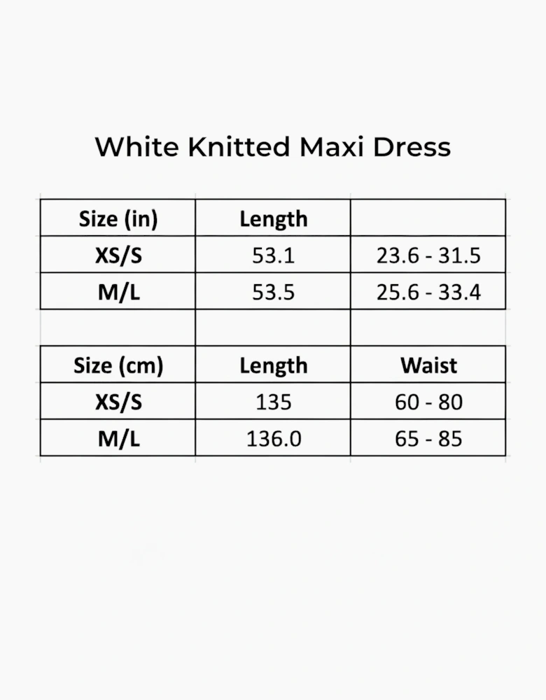 White Knitted Maxi Dress