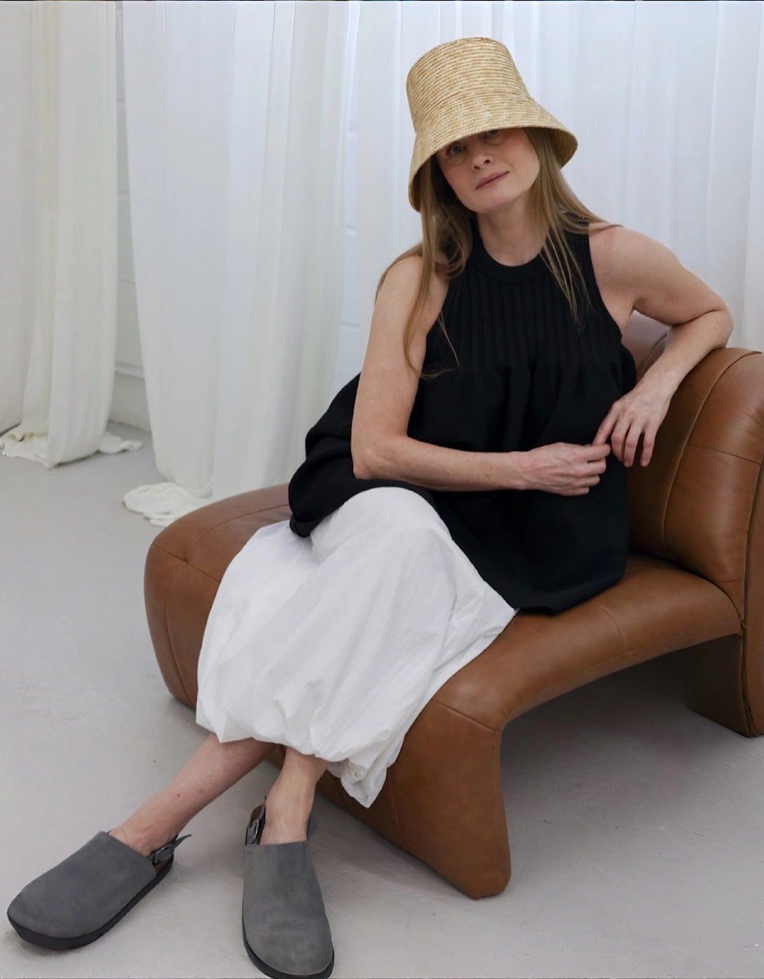 Raffia Lamp Bucket Hat