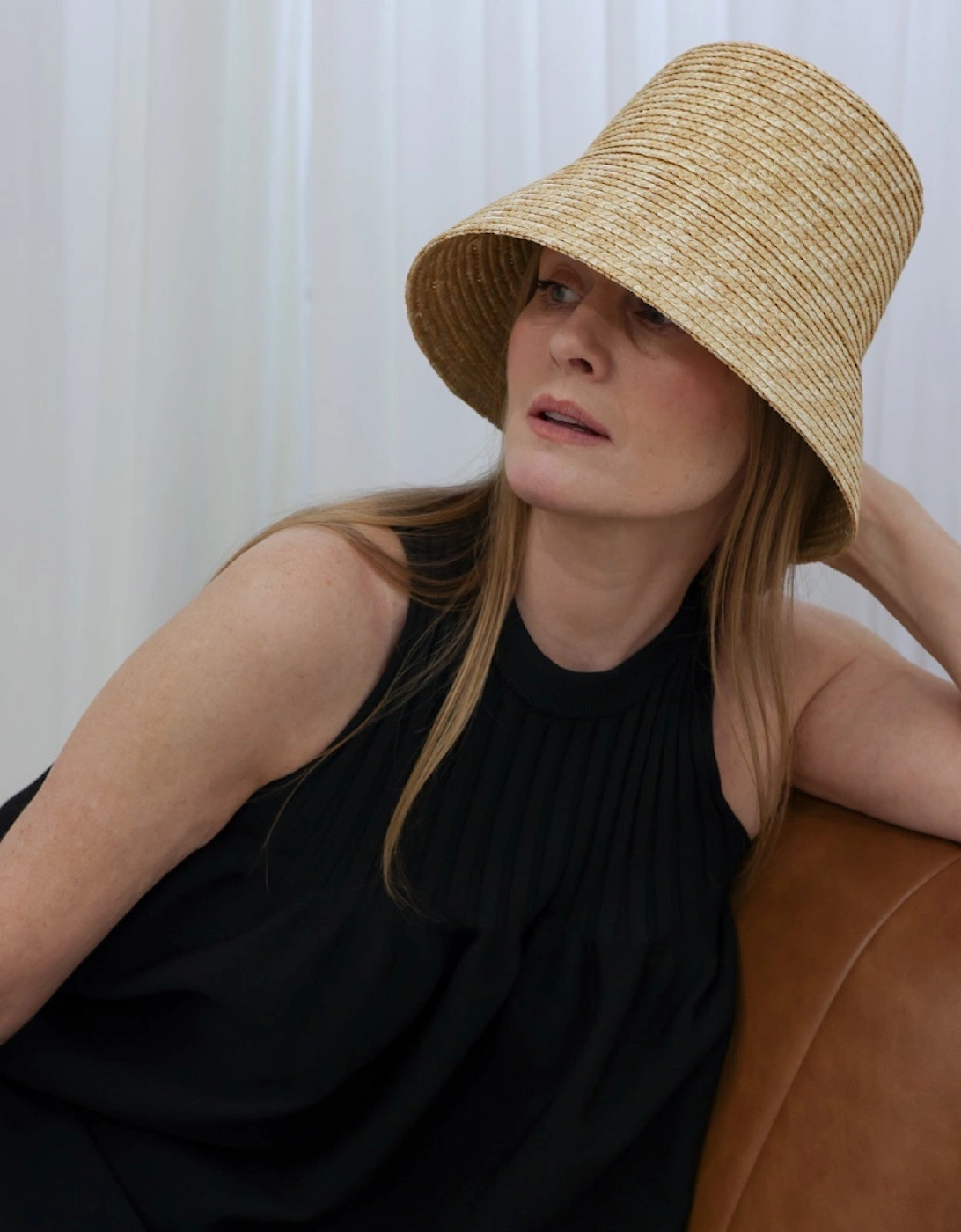 Raffia Lamp Bucket Hat