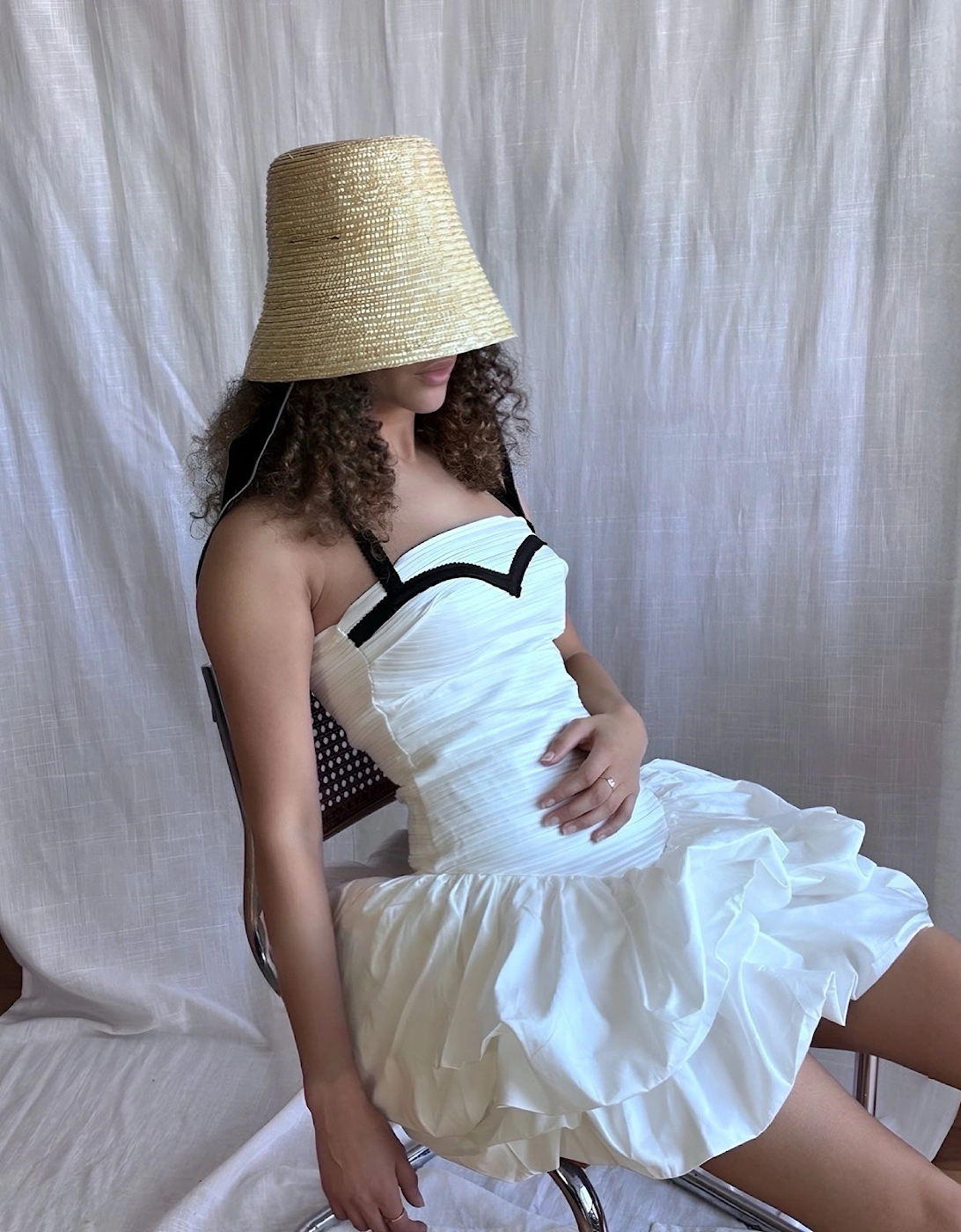 Raffia Lamp Bucket Hat
