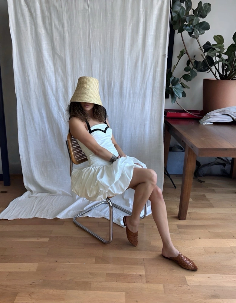 Raffia Lamp Bucket Hat