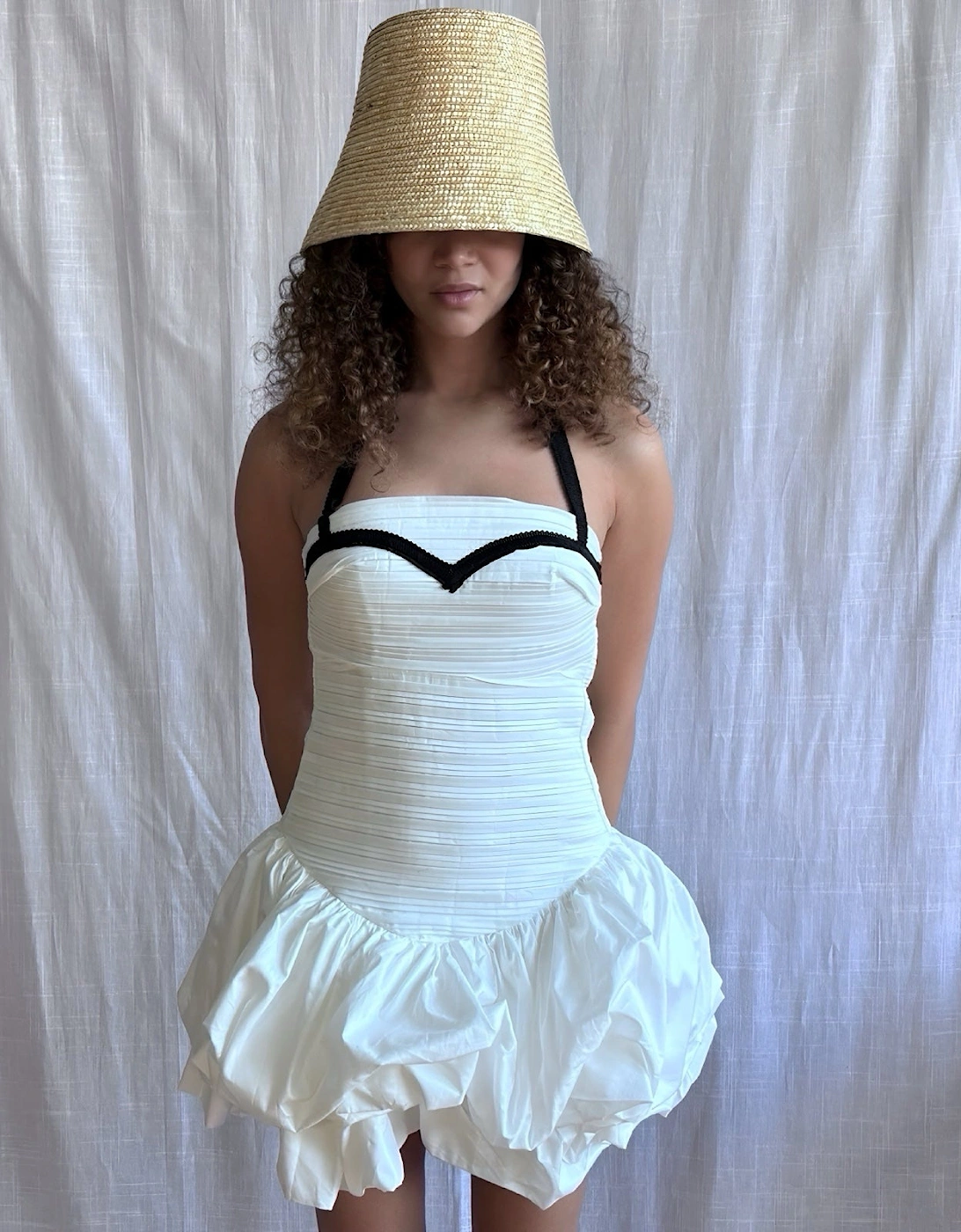 Raffia Lamp Bucket Hat