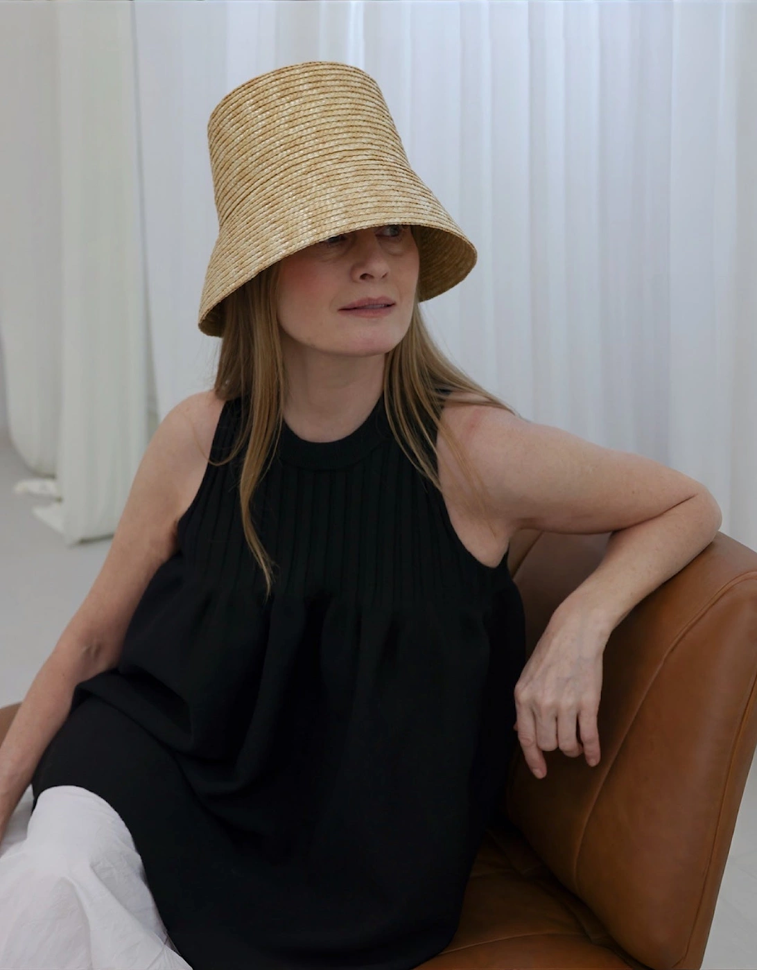 Raffia Lamp Bucket Hat