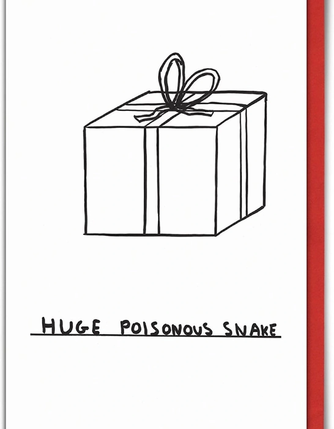 David Shrigley Funny Huge Poisonous Snake Christmas Card