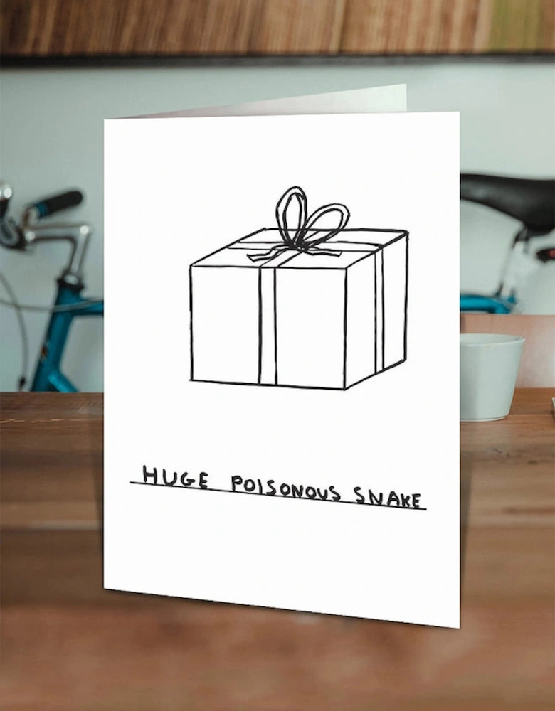 David Shrigley Funny Huge Poisonous Snake Christmas Card