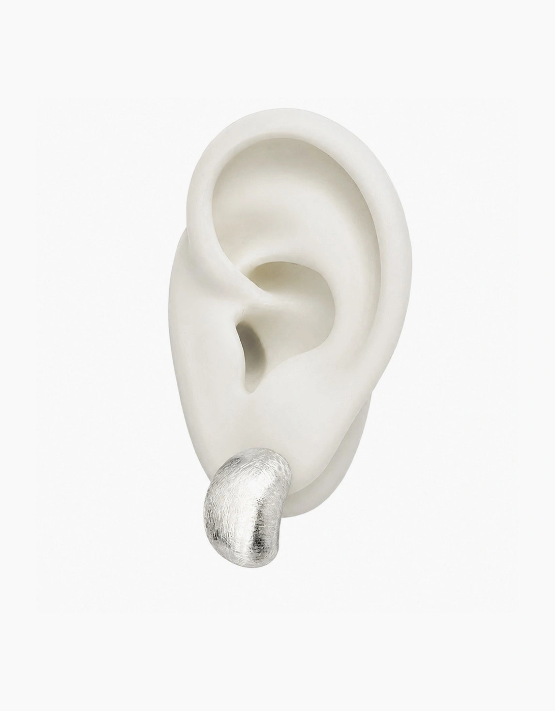 Sterling Silver Brushed Earring
