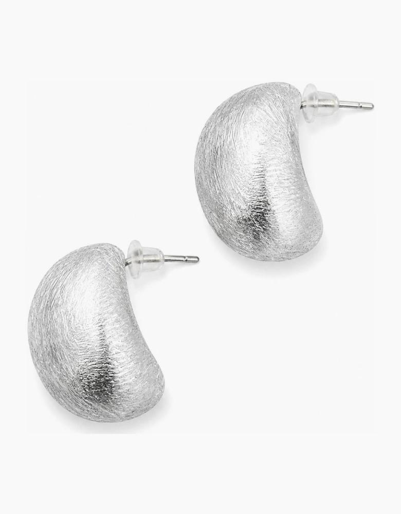Sterling Silver Brushed Earring