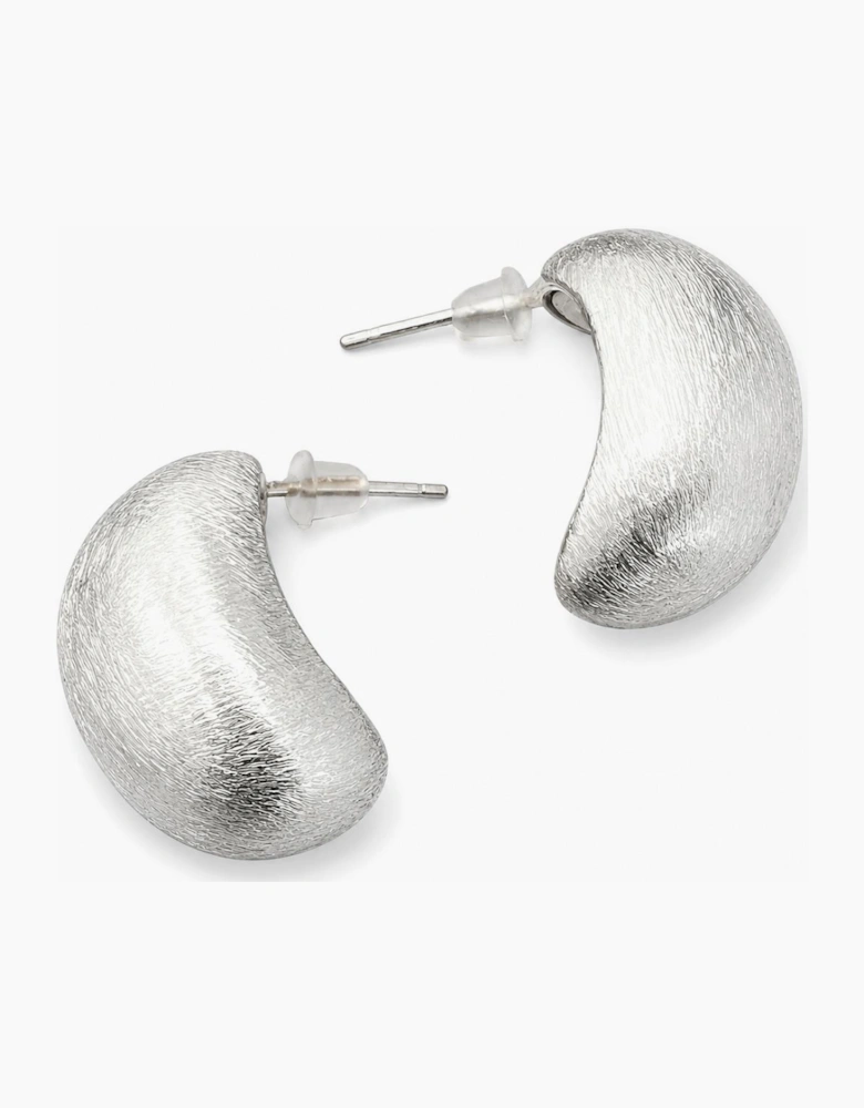 Sterling Silver Brushed Earring