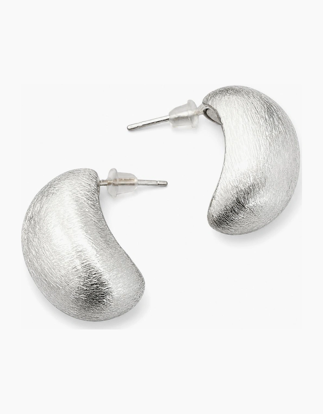 Sterling Silver Brushed Earring