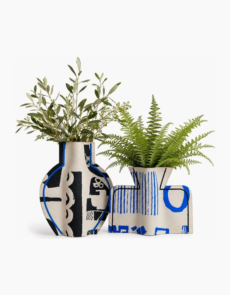 M2P Athens Bowl Vase Blue Black