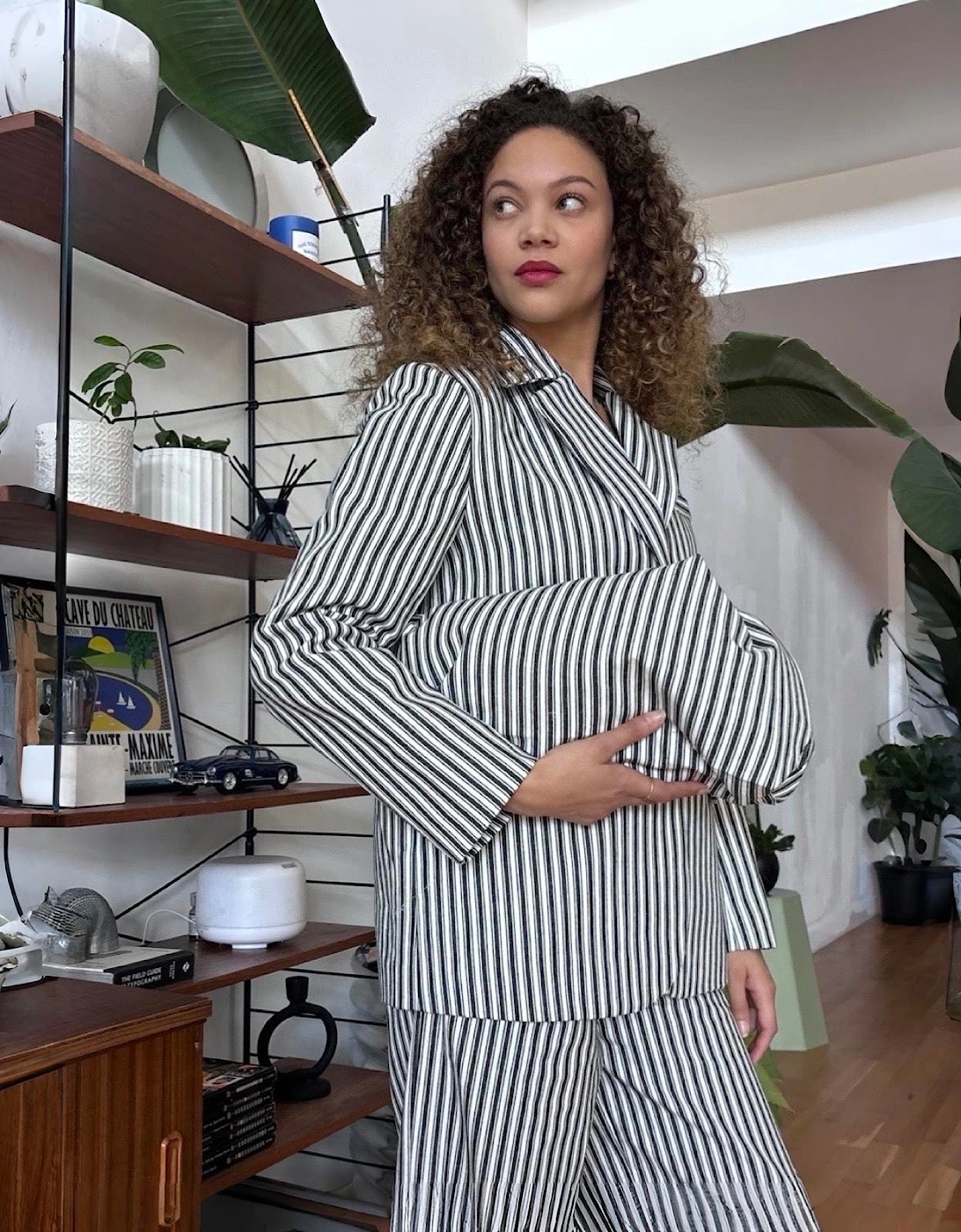 Black And White Striped Cotton Tote Bag