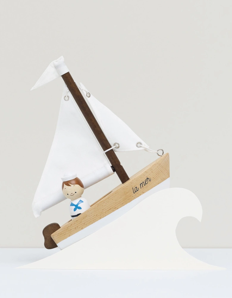 Wooden Sailing Boat & Captain - Le Toy Van