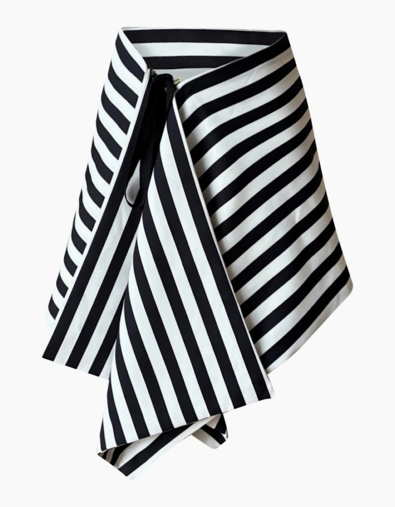 Striped Multi-Wear Top Or Apron Skirt Layer