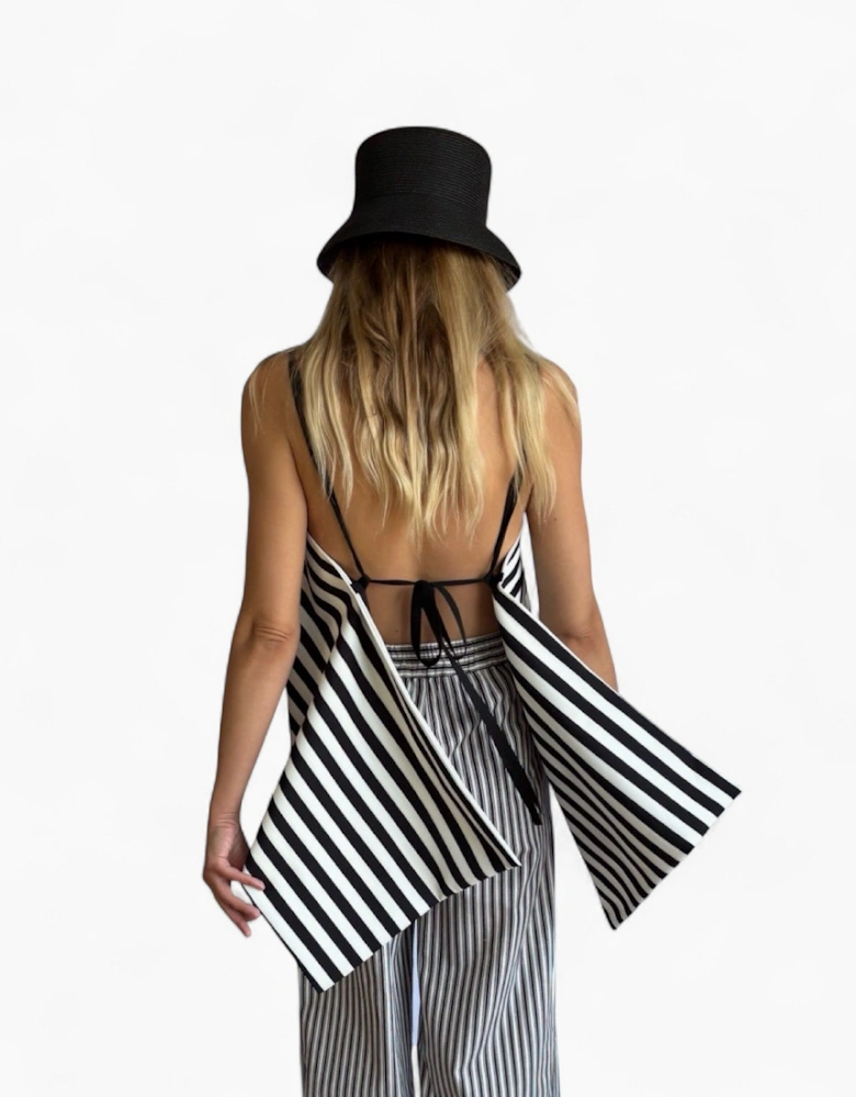 Striped Multi-Wear Top Or Apron Skirt Layer