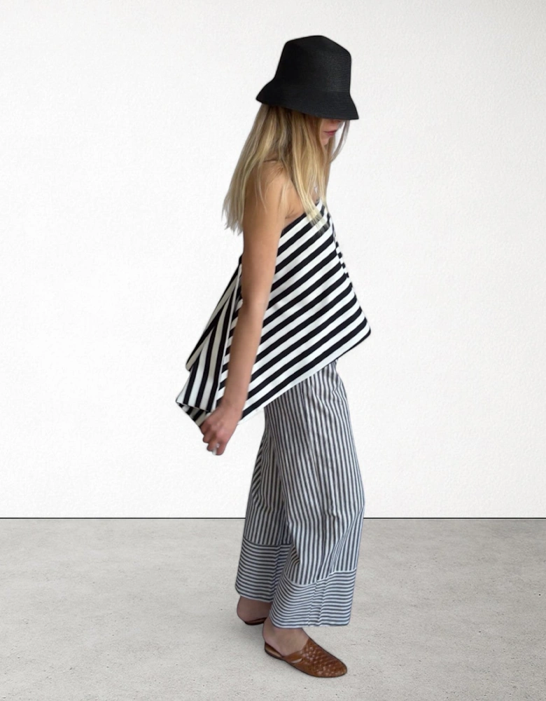 Striped Multi-Wear Top Or Apron Skirt Layer