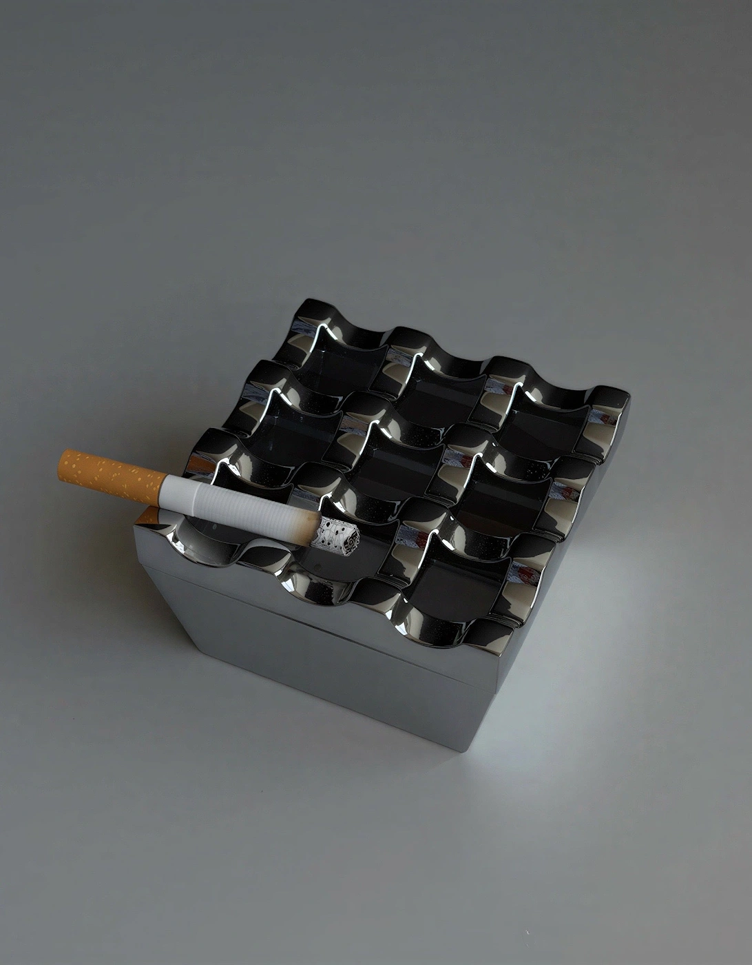 Ripple Silver Ashtray