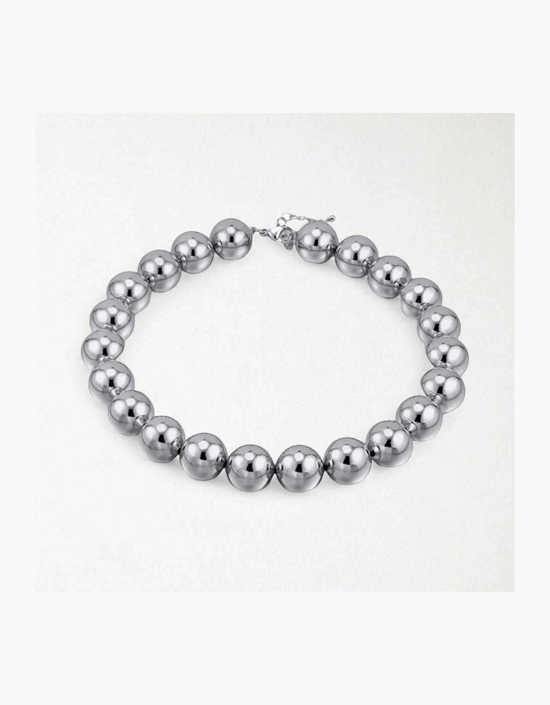 Silver String Beaded Necklace