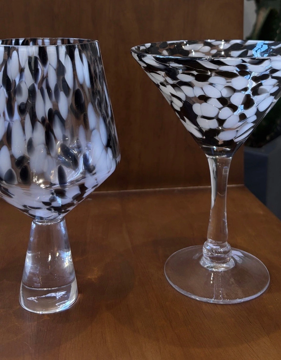 Dalmatian Large Wine Glass Pedestal Stem