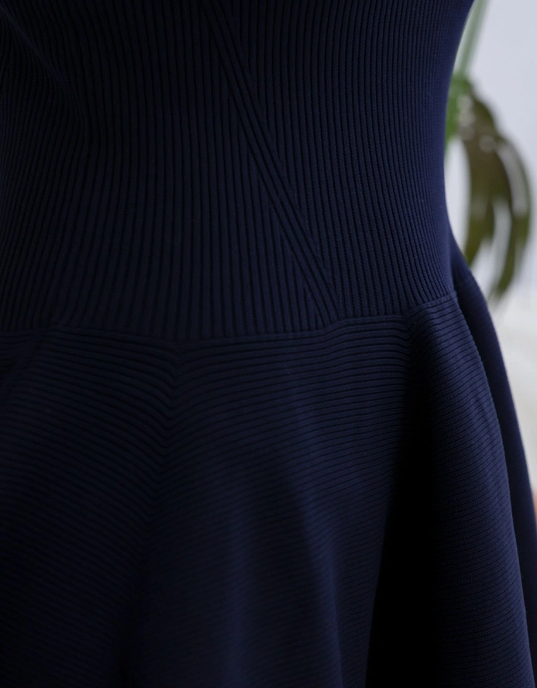 Navy Knitted Maxi Dress