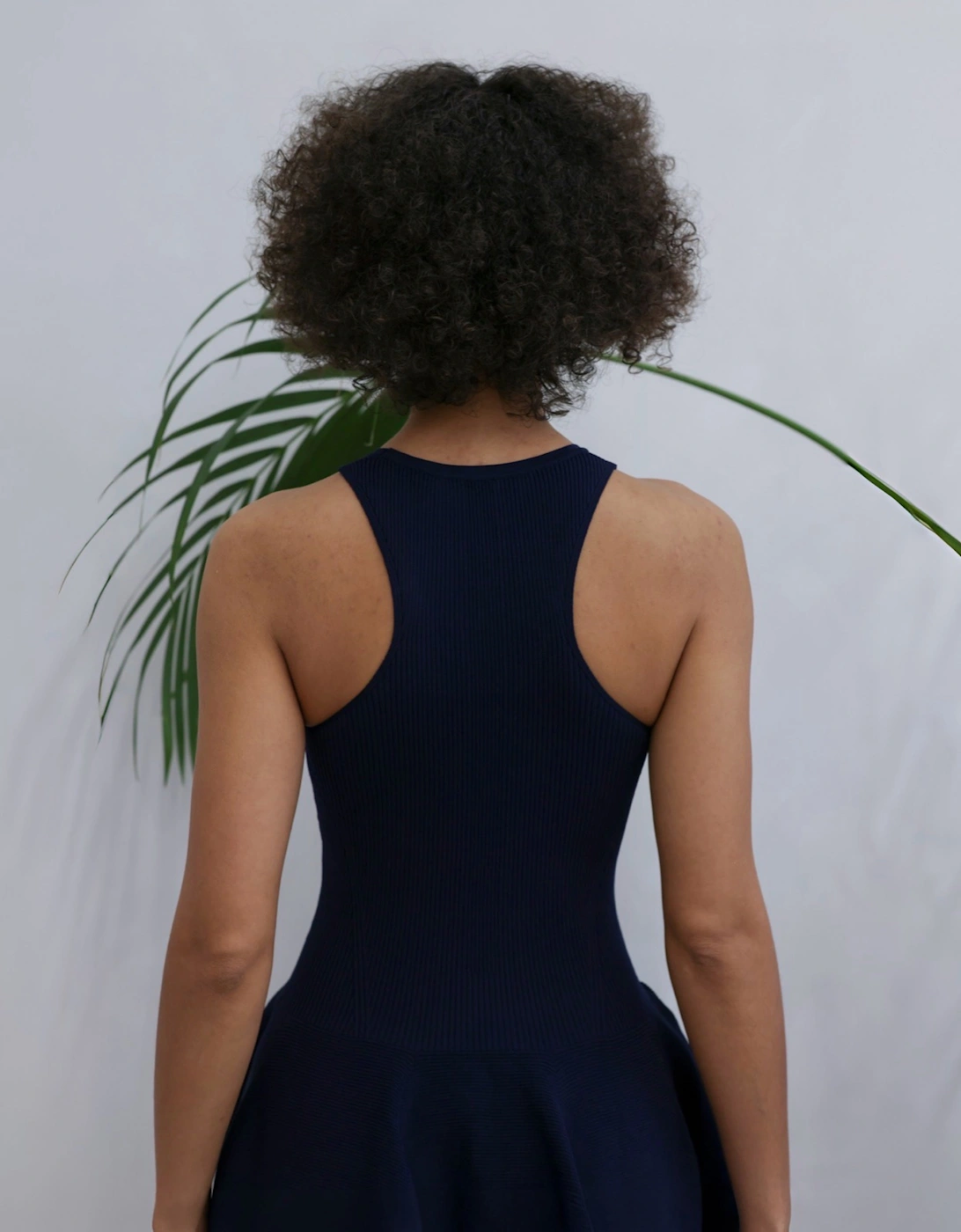 Navy Knitted Maxi Dress