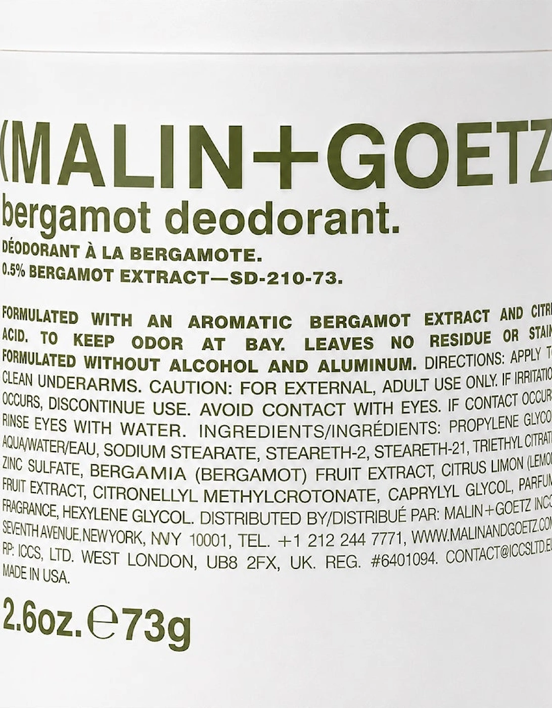 Malin + Goetz Bergamot Deodorant