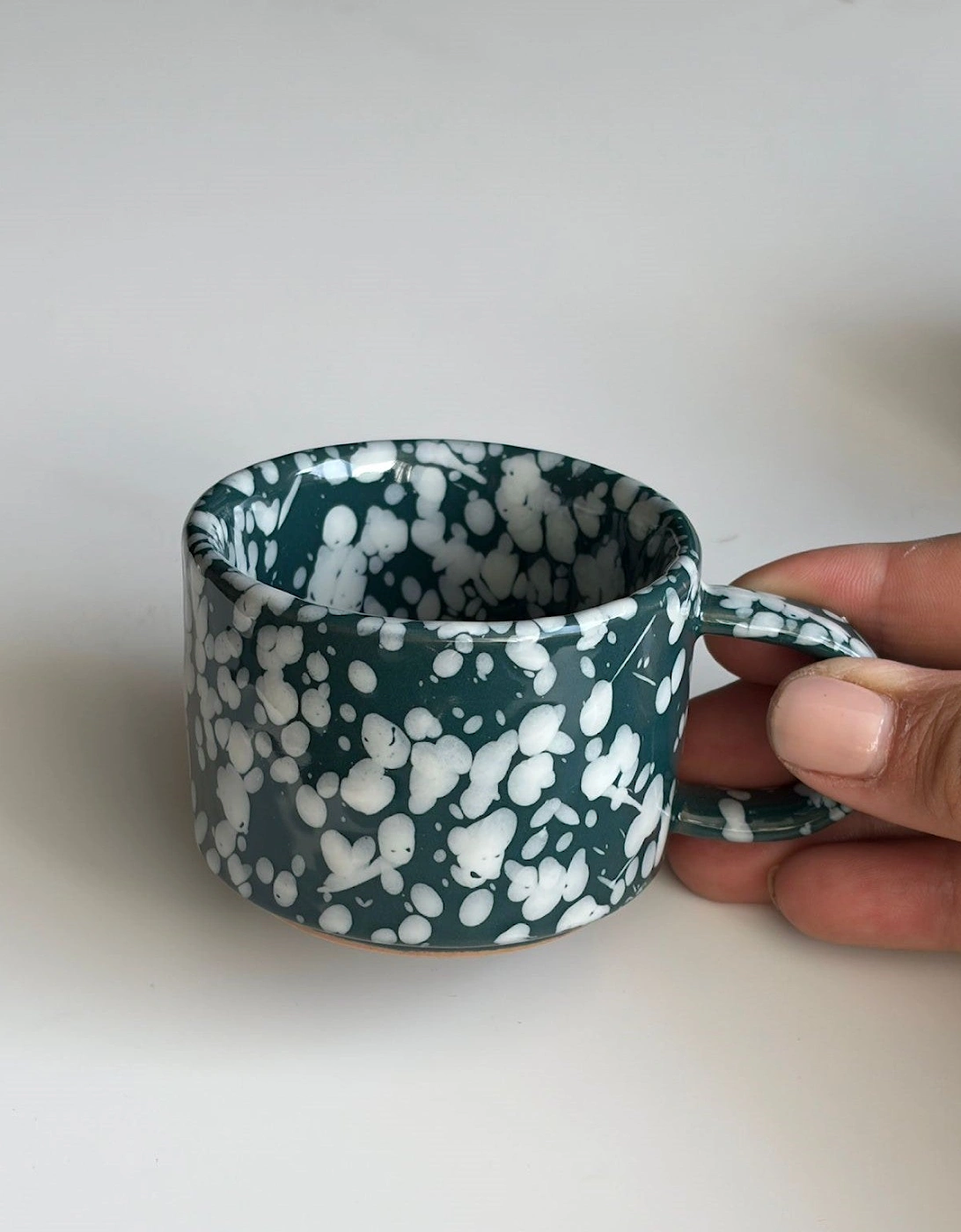 Speckled Blue Ceramic Espresso Mug