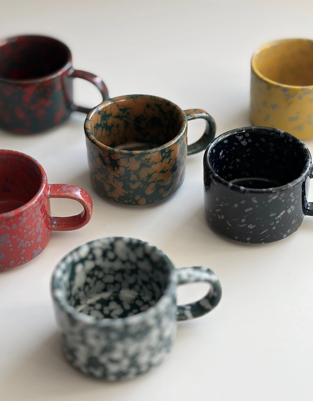 Speckled Blue Ceramic Espresso Mug