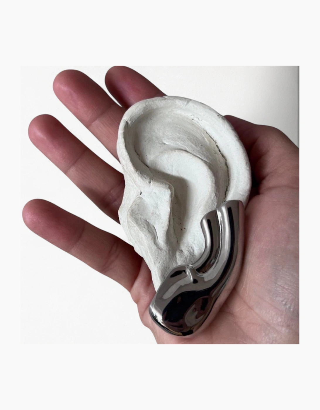 Silver Earlobe Cuff Earring One piece