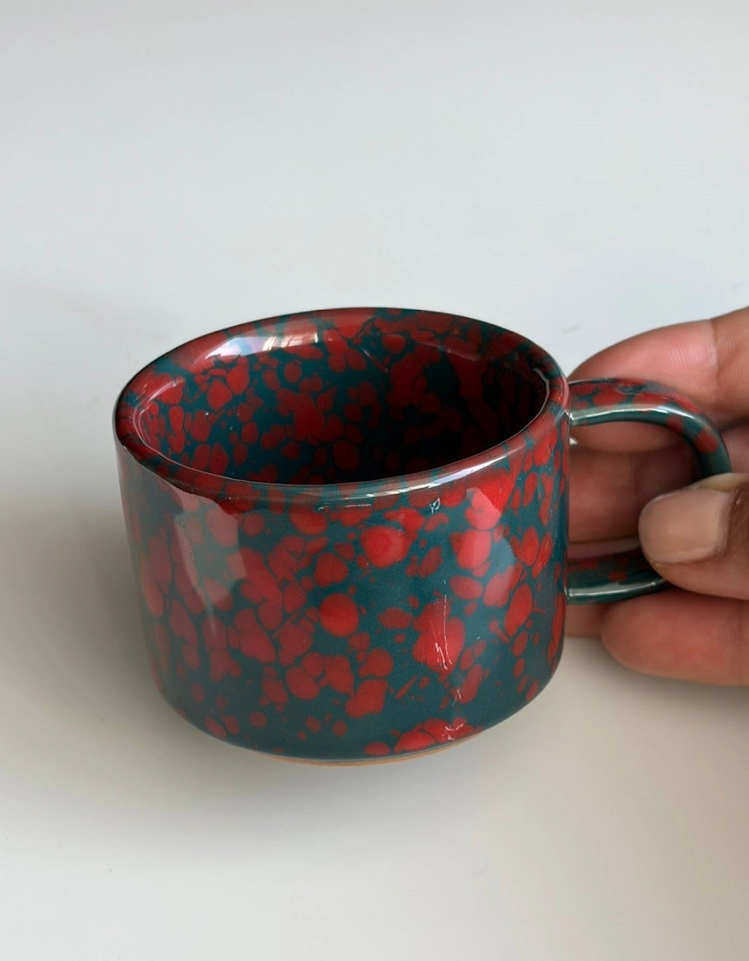 Speckled Green Ceramic Espresso Mug
