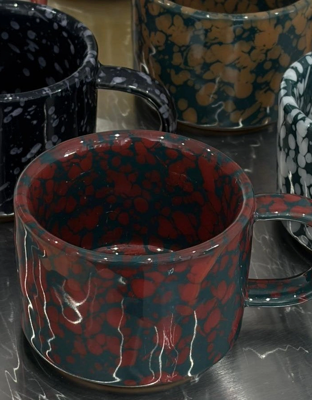 Speckled Green Ceramic Espresso Mug