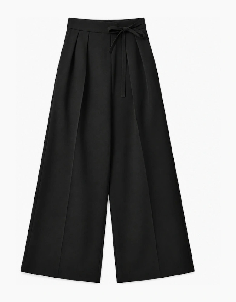 Black Culottes With Wrap Detail