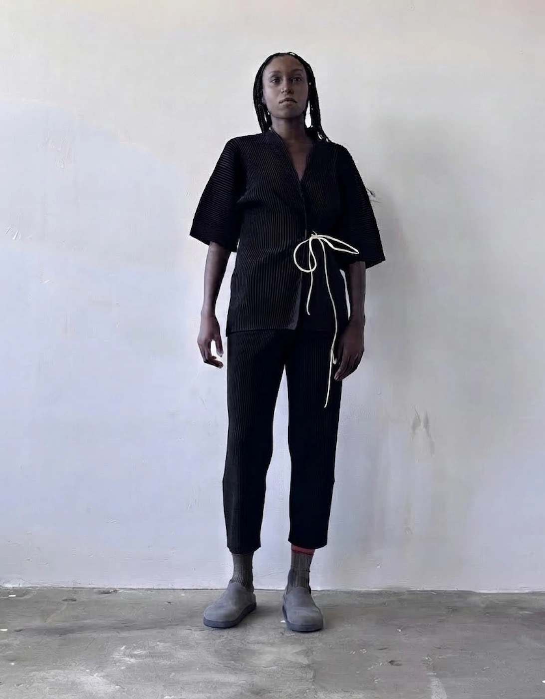 Black Culottes With Wrap Detail