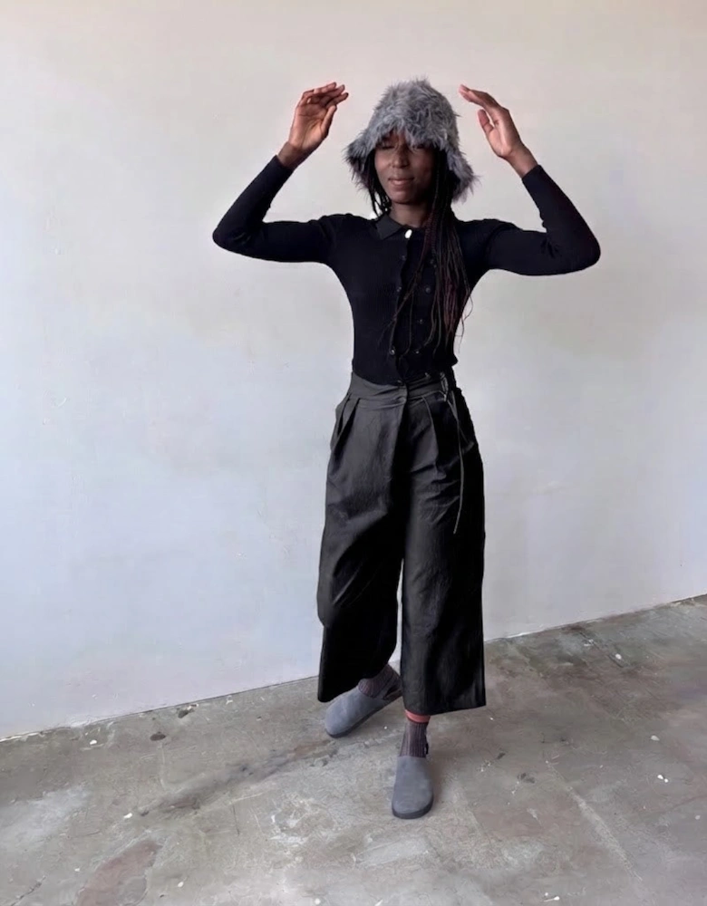 Black Culottes With Wrap Detail