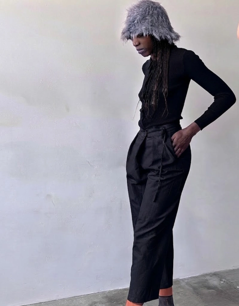 Black Culottes With Wrap Detail