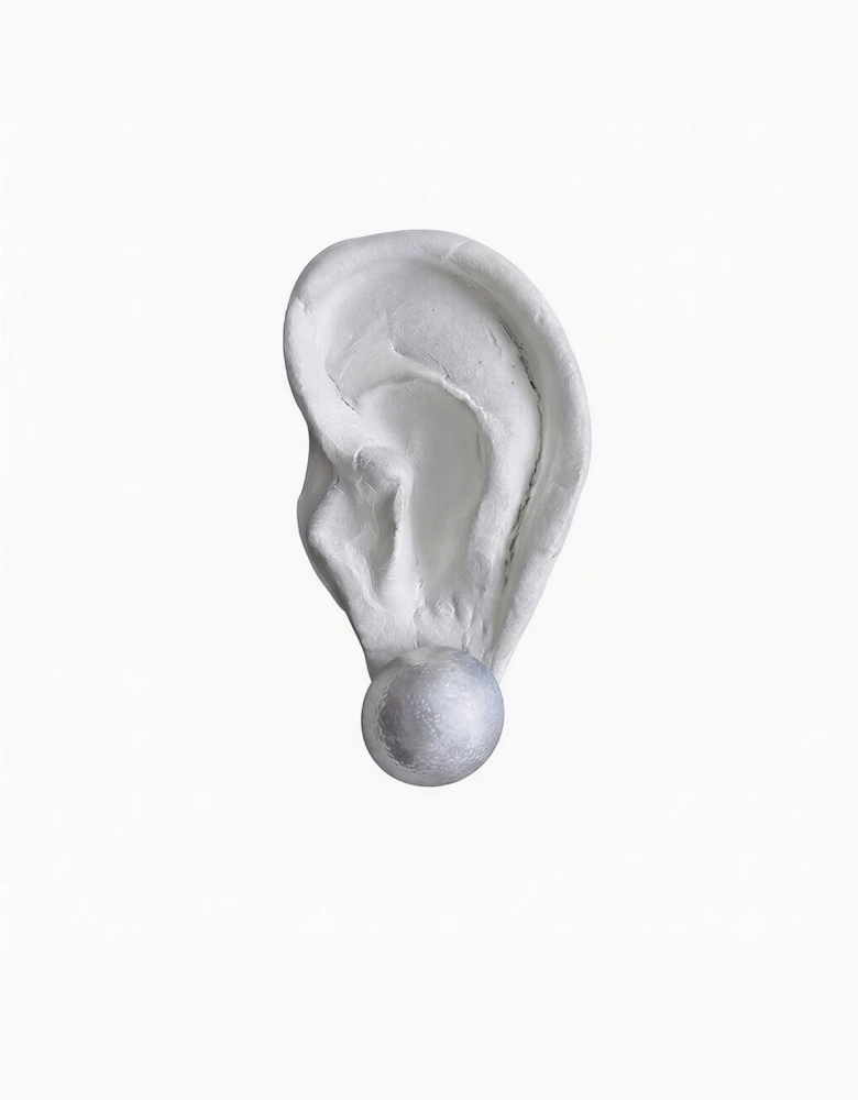 Brushed Round Silver Stud Earrings