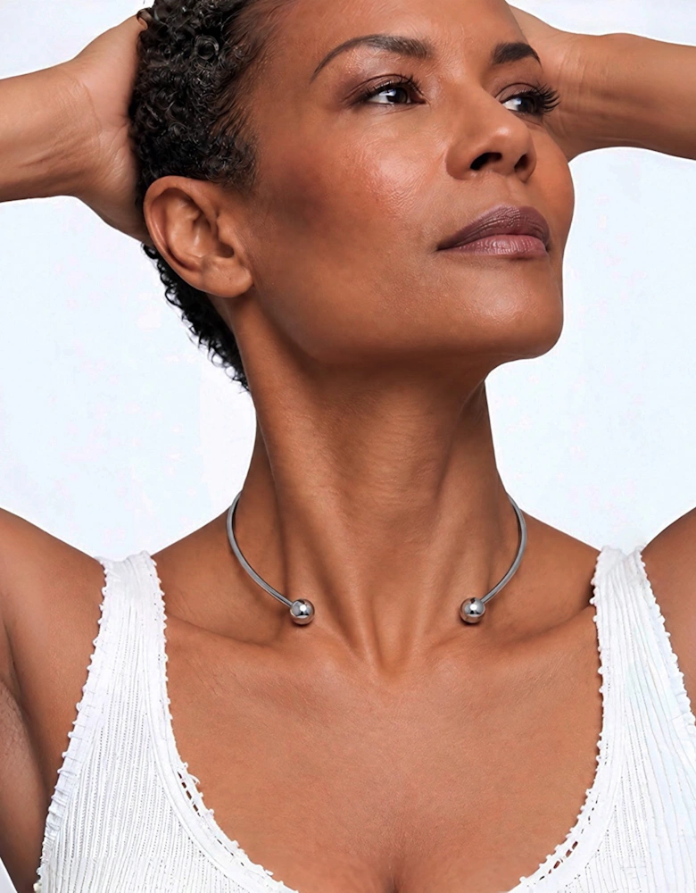 Solid Open Chocker Ball Necklace