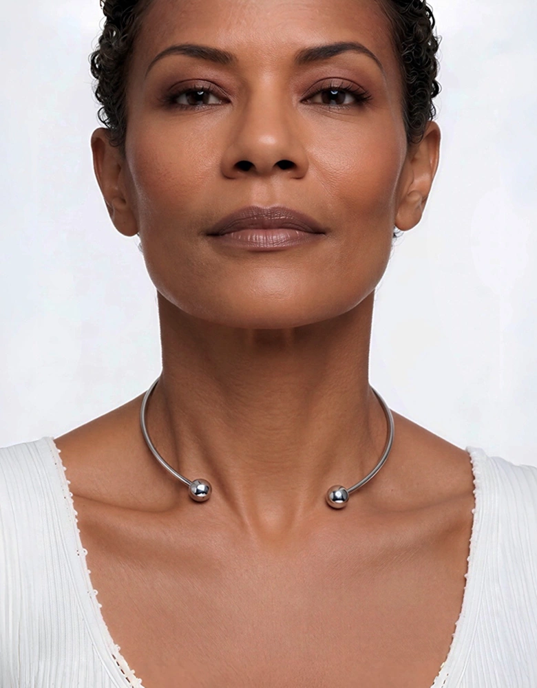 Solid Open Chocker Ball Necklace
